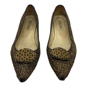 Oscar de La Renta Pony Hair Pointed Toe Flats Size 41